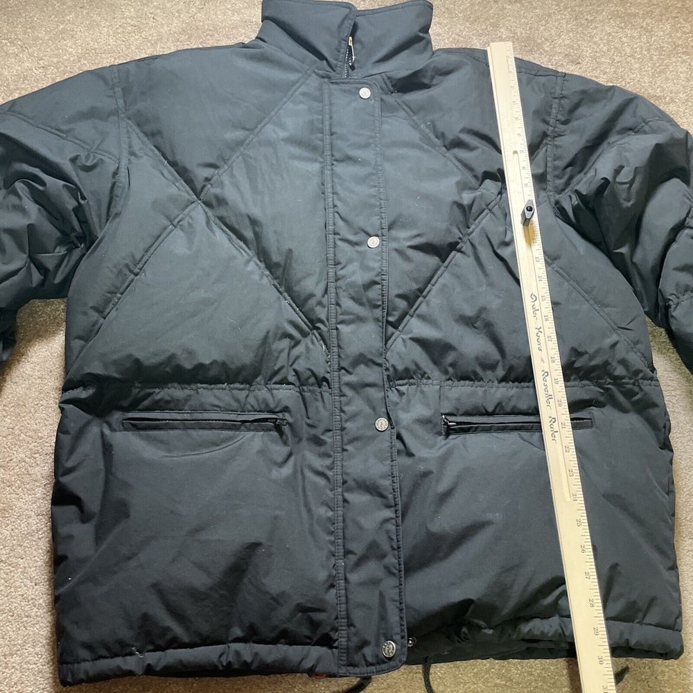 First Down Duck Down Jacket Large Black Full Zip … - image 7